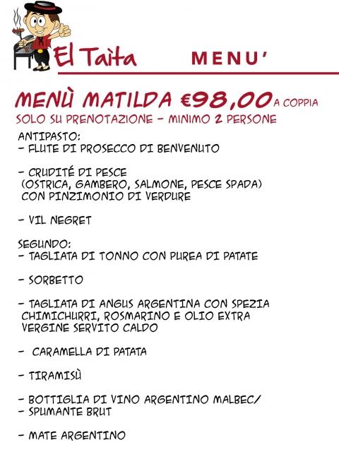 MENU Matilda